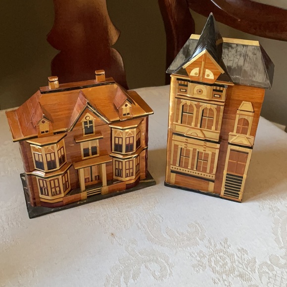 Vintage Victorian colonial bamboo, straw, wheat house opens into a trinket box - Picture 14 of 14
